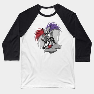 Hazbin Hotel Background Characters Wolf Sisters Baseball T-Shirt